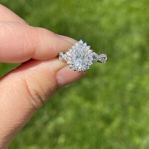 Moissanite infinity ring
